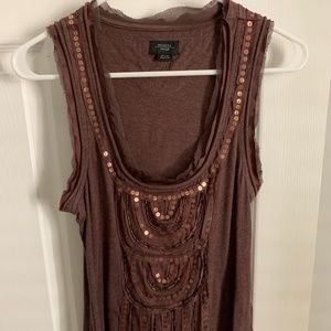Anthropologie Deletta Sequin Sleeveless Top